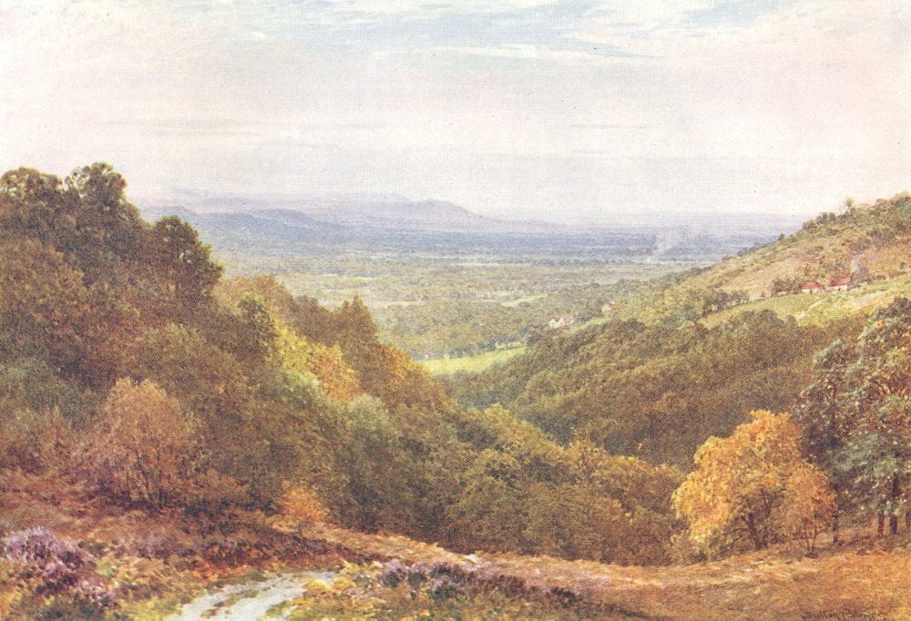 SURREY. A wide stretch, Gibbet, Hindhead 1912 old antique print picture